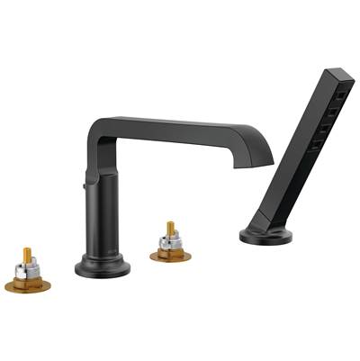 Delta Faucet Tetrae Roman Tub Trim With Hand Shower - - Matte Black