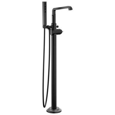 Delta Faucet Tetrae Floor Mount Tub Filler Trim - - Matte Black
