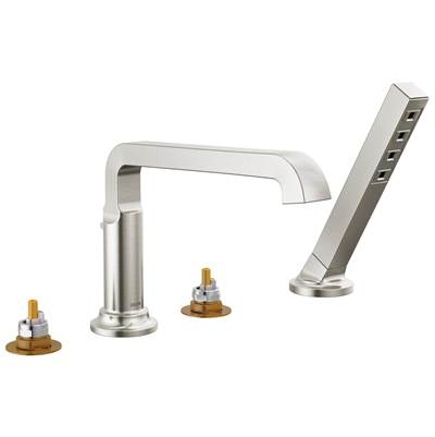 Delta Faucet Tetrae Roman Tub Trim With Hand Shower - Lumicoat - Stainless