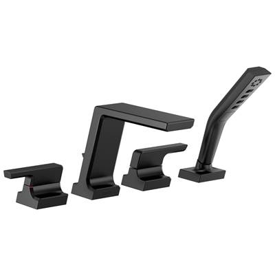Delta Faucet Pivotale Roman Tub With Hand Shower Trim - - Matte Black
