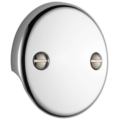 Delta Faucet Universal Showering Components Overflow Plate - 2 Hole Tub Drain - Chrome