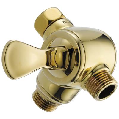Delta Faucet Universal Showering Components 3-Way Shower Arm Diverter for Hand Shower - Polished Brass