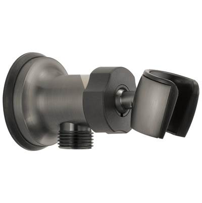 Delta Faucet Universal Showering Components Adjustable Wall Mount Elbow - Black Stainless