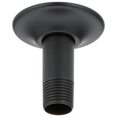 Delta Faucet Universal Showering Components Ceiling Mount Shower Arm & Flange - Matte Black