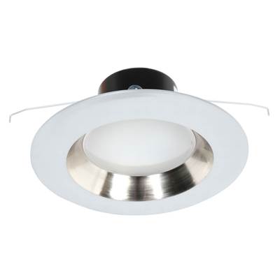 Dolan Design Recesso 5"-6" Reflector in Satin Nickel/White