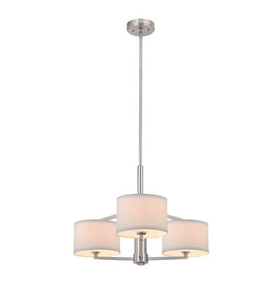 Dolan Design Moco 3-Light Chandelier in Satin Nickel