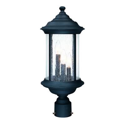 Dolan Design Walnut Grove 3-Light Post in Black
