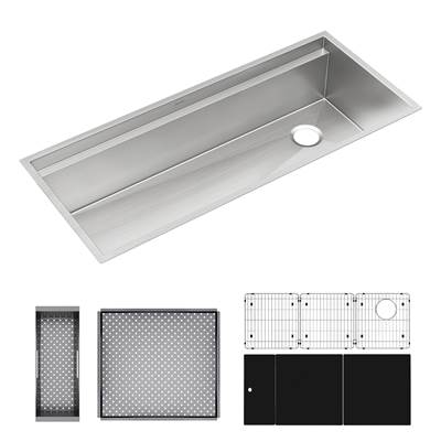 Elkay Reserve Selection Circuit Chef Workstation 45-1/2" x 20-1/2" x 10" - Single Bowl - Undermount in Black
