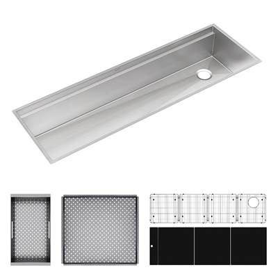 Elkay Reserve Selection Circuit Chef Workstation 59-1/2" x 20-1/2" x 10" - Single Bowl - Undermount in Black