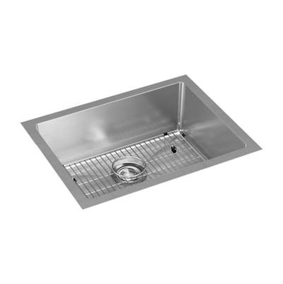 Elkay Reserve Selection Crosstown Single Bowl Undermount Kitchen Sink Kit - 23.5" X 18.25" X 8" in 16 Gauge Stainless Steel