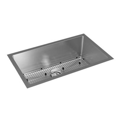 Elkay Reserve Selection Crosstown 30.5" x 18.5" x 10" Undermount Single Bowl Sink Kit - 16 Gauge in Stainless Steel