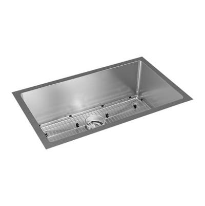 Elkay Reserve Selection Crosstown 32.5" x 18" x 10" Undermount Single Bowl Sink Kit - 16 Gauge in Stainless Steel