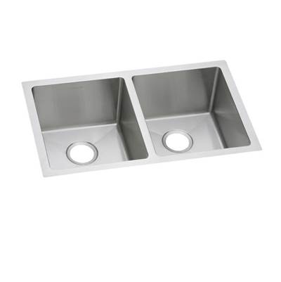 Elkay Reserve Selection Crosstown 16 Gauge Stainless Steel 30.75" x 18.5" x 10" Undermount Double Bowl Sink