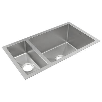 Elkay Reserve Selection Crosstown 16 Gauge Stainless Steel 32.25" x 18.25" x 10" Undermount Double Bowl Sink