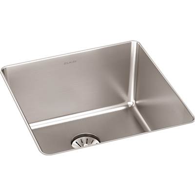 Elkay Reserve Selection Lustertone Iconix Undermount Kitchen Sink - 18-1/2'' x 18-1/2'' x 9'' - Single Bowl with Perfect Drain in Luminous Satin