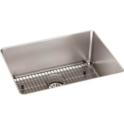 Elkay Reserve Selection Lustertone Iconix Undermount Kitchen Sink Kit - 23-1/2'' x 18-1/4'' x 9'' - Single Bowl with Perfect Drain in Luminous Satin