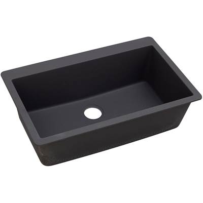 Elkay Reserve Selection Quartz Luxe Drop In Kitchen Sink - 33'' x 20-7/8'' x 9-7/16'' - Single Bowl in Caviar