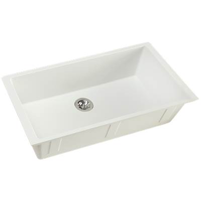 Elkay Reserve Selection Quartz Luxe Undermount Kitchen Sink - 35-7/8'' x 19'' x 9'' - Single Bowl with Perfect Drain in Ricotta