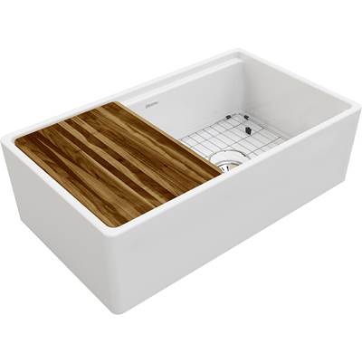 Elkay Reserve Selection Fireclay 33" x 18-13/16" x 9-5/8" - Single Bowl - Workstation Farmhouse Kitchen Sink in White