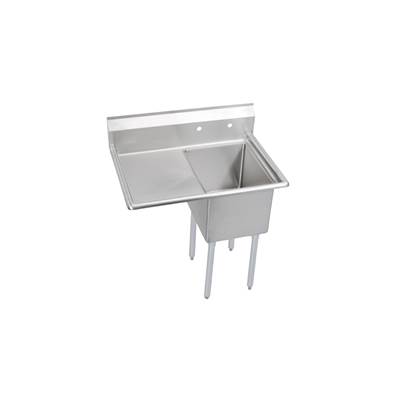 Elkay Dependabilt® One-Compartment Kitchen Sink - 38-1/2" x 29-13/16" - 18"L Drainboard in No 4 Finish