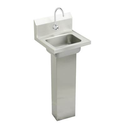 Elkay Stainless Steel Hand Wash Commercial Sink - Pedestal Mount in Buffed Satin