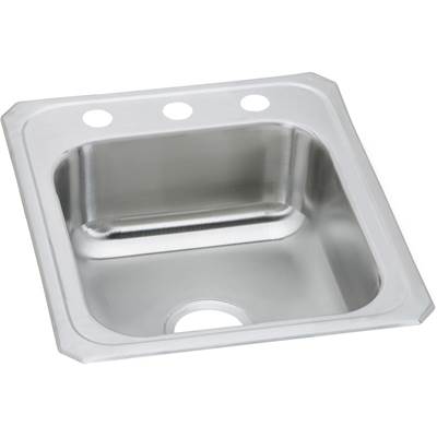 Elkay Celebrity Kitchen Sink - 17" x 21.25" x 6.875" - Single Bowl Drop-in in Brushed Satin