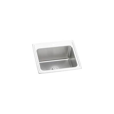 Elkay Lustertone Classic Single Bowl Drop-in Kitchen Sink with Perfect Drain - 25" x 22" x 10-3/8" in Lustrous Satin