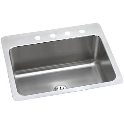 Elkay Lustertone® Classic Drop In Kitchen Sink - 27'' x 22'' x 10'' - Single Bowl in Lustertone