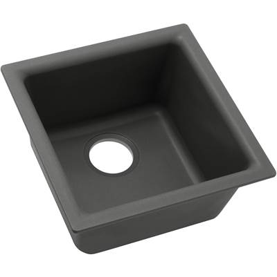 Elkay Quartz Classic Bar Sink - 15-3/4'' x 15-3/4'' x 7-11/16'' - Single Bowl - Dual Mount in Dusk Gray