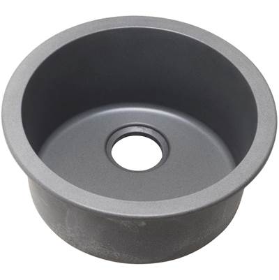 Elkay Quartz Classic Bar Sink - 18-1/8'' x 18-1/8'' x 7-1/2'' - Single Bowl - Dual Mount in Greystone