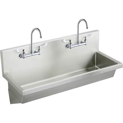 Elkay Commercial Wall Mount Bathroom Sink in Buffed Satin