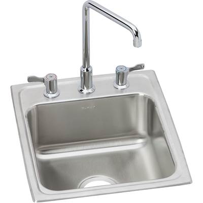 Elkay Lustertone Classic Drop-In Bathroom Sink - 17" x 20" x 7.625" - Single Bowl in Lustrous Satin