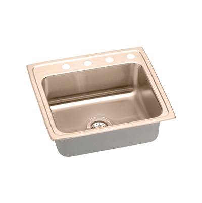 Elkay Cuverro Single Bowl Drop-in Kitchen Sink - 22" x 19.5" x 4.5" in Lustrous Satin