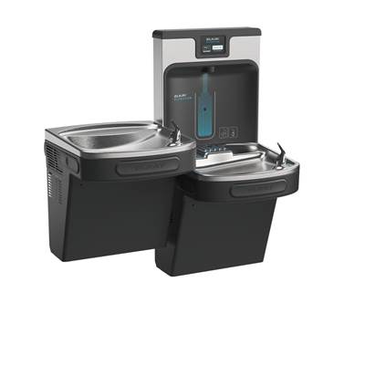 Elkay Enhanced Bi-Level Bottle Filling Station - Filtered in Midnight Black
