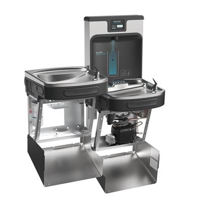 Elkay ezH2O® Enhanced Filtered Connected Bi-Level ADA Cooler - Lead Reduction in Midnight Black
