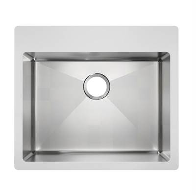 Elkay Drop-In Single Bowl Sink - 25'' x 22'' x 5 1/2'' - 1-Hole ADA - 18 Gauge in Radiant Satin