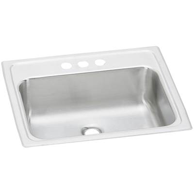 Elkay Celebrity Bathroom Sink - 19" x 17" x 6.125" - Drop-in Single Bowl in Brushed Satin