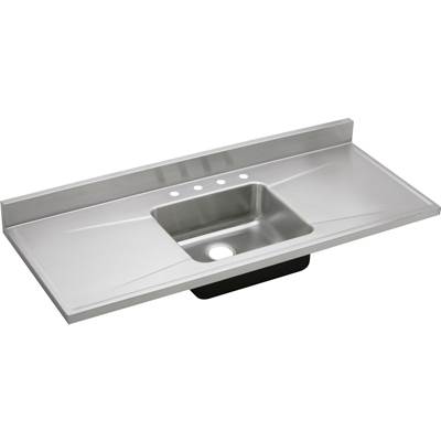 Elkay Lustertone Classic Kitchen Sink - 60" x 25" x 7.5" Single Bowl in Lustrous Satin