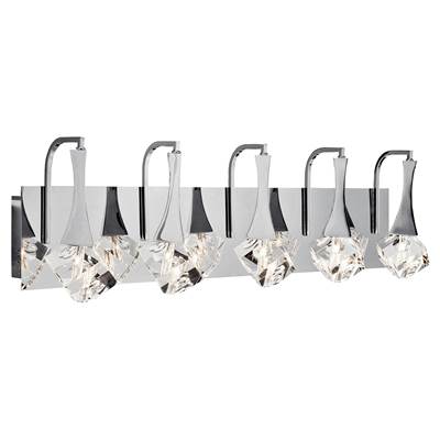 Elan Rockne 5-Light LED Vanity Light in Chrome