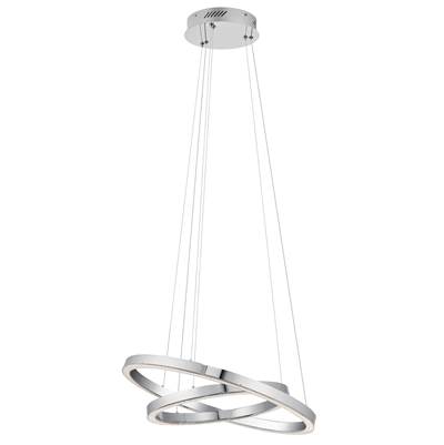Elan Opus 2-Light LED Chandelier in Chrome