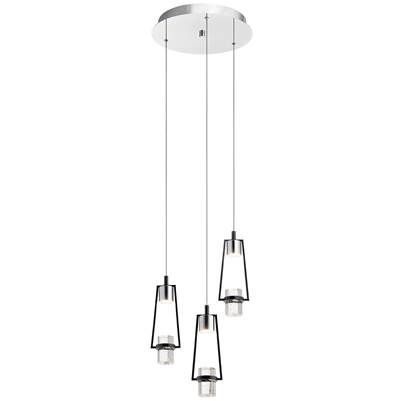 Elan Ayse Cluster Pendant - 3 Light LED in Matte Black