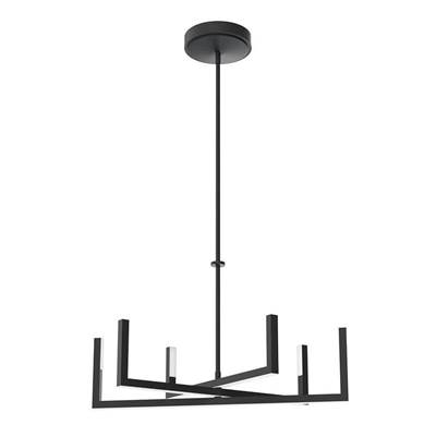 Elan Priam LED Chandelier - Single Tier in Matte Black