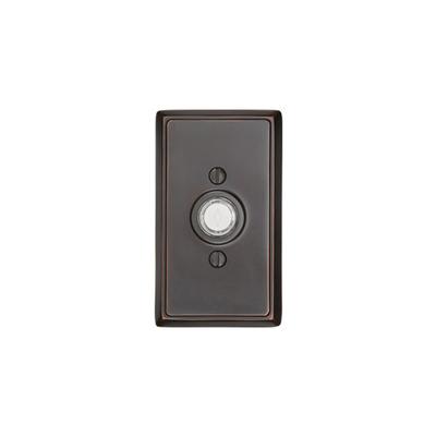 Brass Drbell, Rect Ros, US19 - Flat Black