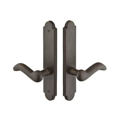 Multi Point C1, Dummy Pair, Arched Style, 2'' x 10'', Aurora Lever, RH, FB - Flat Black Bronze Patina