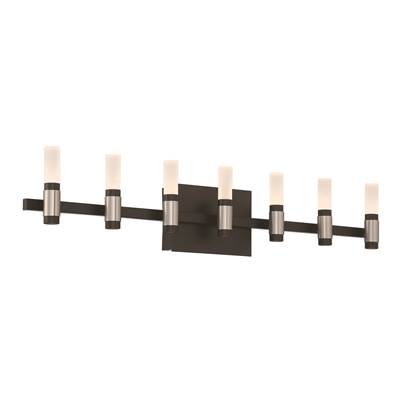 Eurofase Albany 7-Light Vanity Light - 32" - White Acrylic in Silver Black Mix