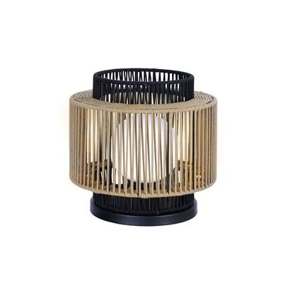 Eurofase Aden Outdoor Lamp - 17'' - Brown Rope in Matte Black