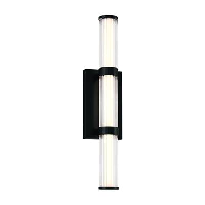 Eurofase Fayton Sconce - 21'' - Clear Glass in Matte Black