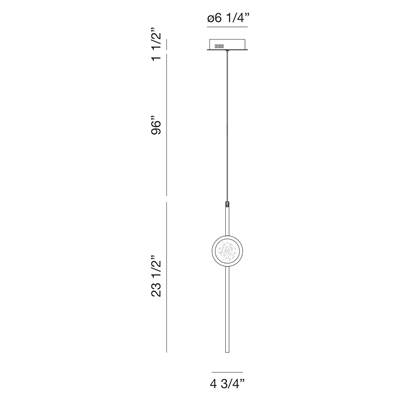 Eurofase Barletta Pendant - 24" in Anodized Black