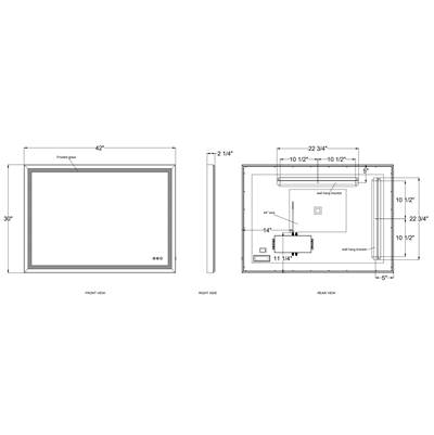 Eurofase Artell 30" X 42" LED Mirror in Brushed Silver