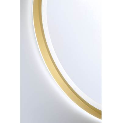 Eurofase Artell 32'' X 32'' Square LED Mirror in Brushed Gold